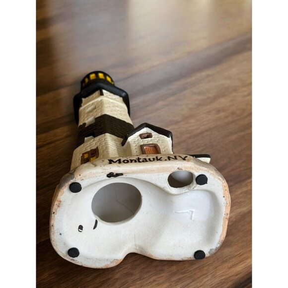 Ceramic Hand-Painted Montauk NY Lighthouse Figurine - Picture 7 of 8